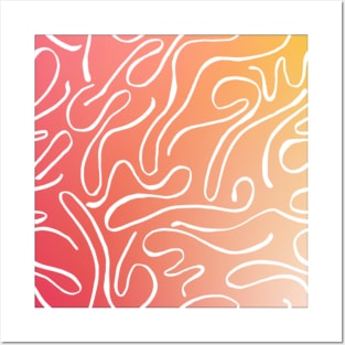 Gradient pattern Posters and Art